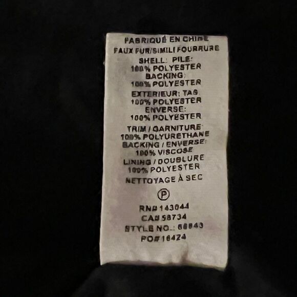 Avec Les Filles Womens Camel Black Leopard Faux Fur Coat Moto Jacket Large NWT - Picture 9 of 9